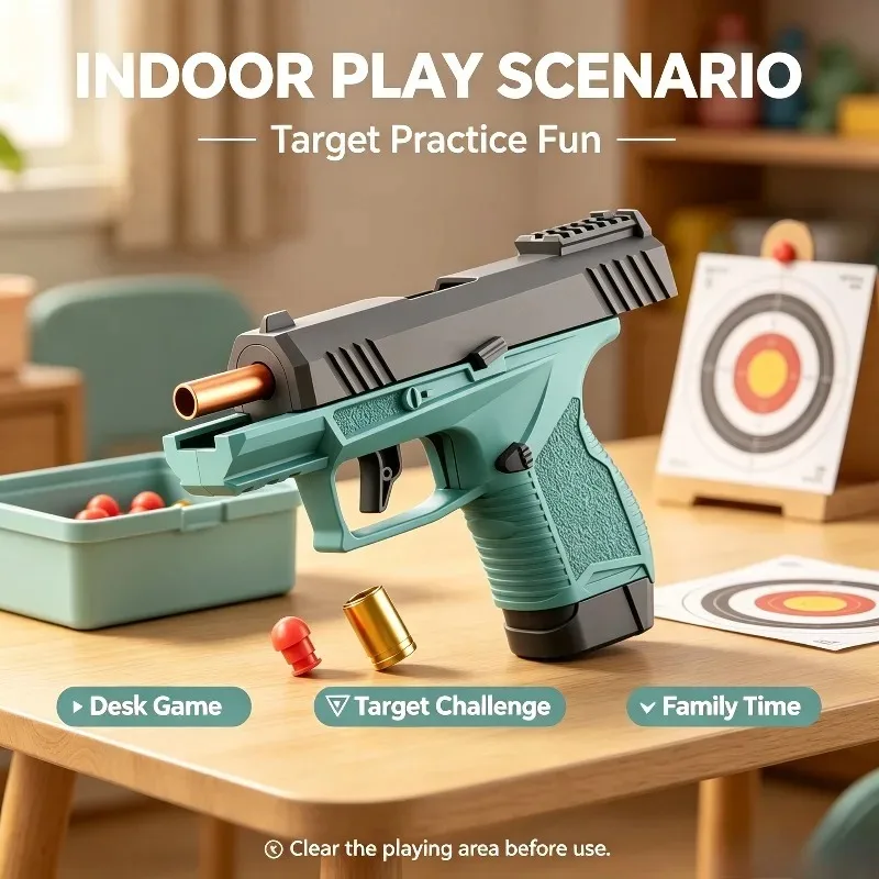 Mini Gx4 Pocket Toy Gun Continuous Shell Throwing Macara Education Gun Model Soft Bullet Launcher BlowBack Airsoft Small Pistol