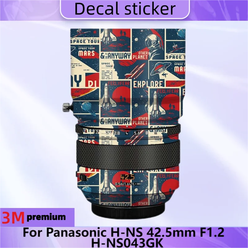 

For Panasonic H-NS 42.5mm F1.2 H-NS043GK Lens Sticker Protective Skin Decal Film Anti-Scratch Protector Coat G 42.5 F/1.2 ASPH