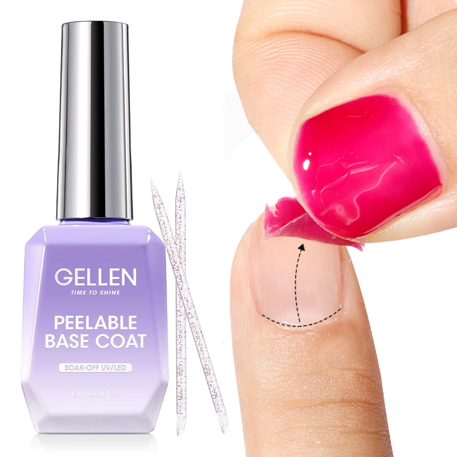 

Peel Off Base Gel Long Wear Super Top Coat Basic Nail Gel Polish Enamel Varnish Peelable UV Lamp Soak Off Nail Art Manicure 18ml