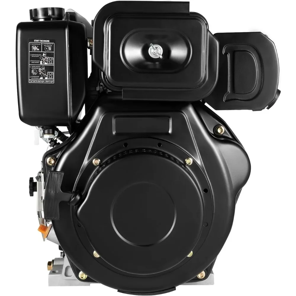 

10HP 4 Stroke Diesel Engine 418CC Diesel Engine Motor Single Cylinder Air Cooling Recoil Manual Start Engine for Micro-tillers,