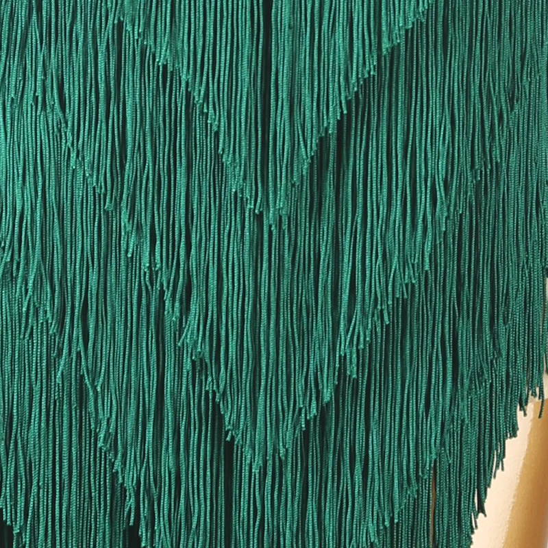 Nieuwe Latin dans franje backless jurken voor dames op maat gemaakte sexy V-hals jurk volwassen en kinderen prestatiekostuums