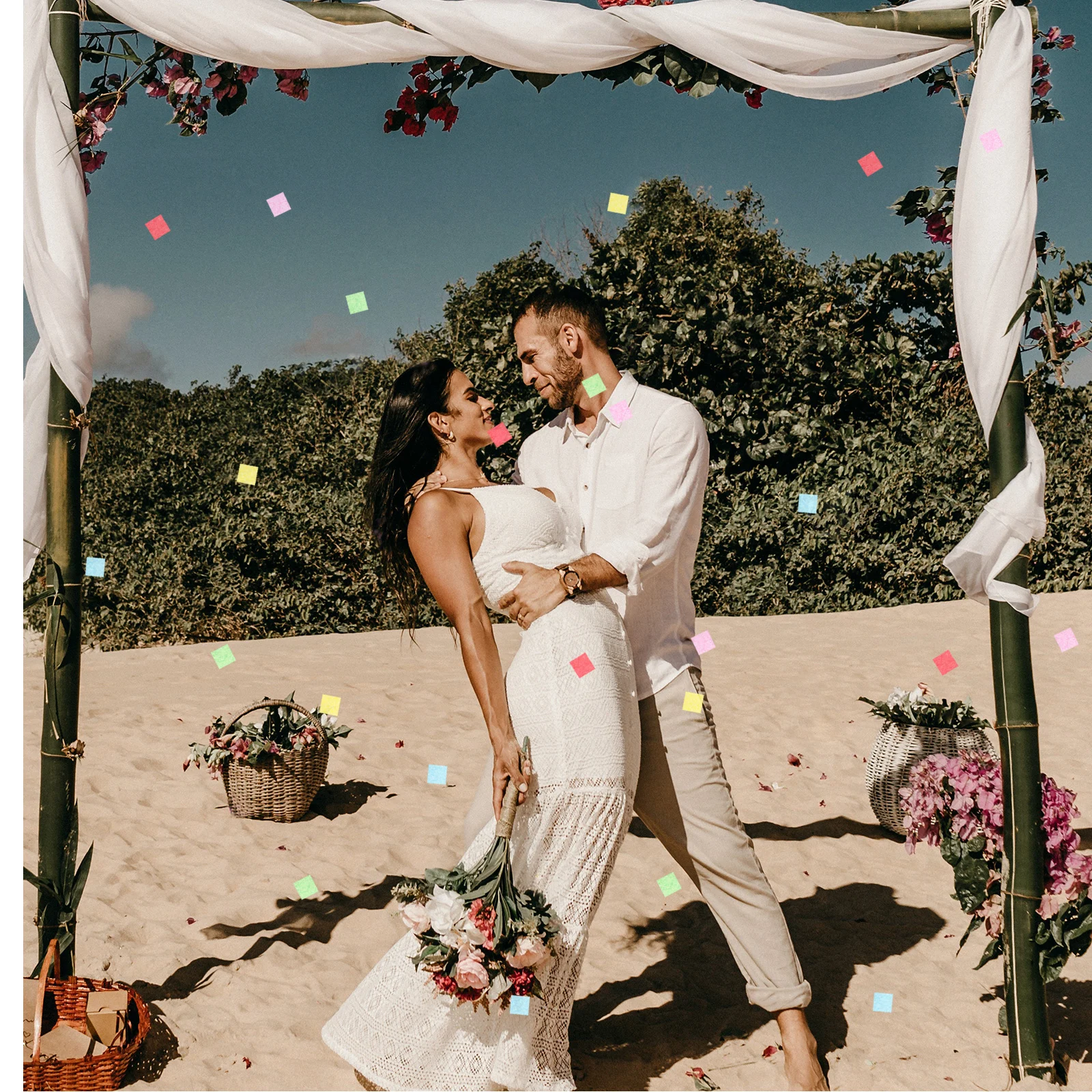 

Square Confetti Decoration Paper Shreds for Wedding Birthday Party Multi Color Valentines Baby Shower New Years Eve Happy