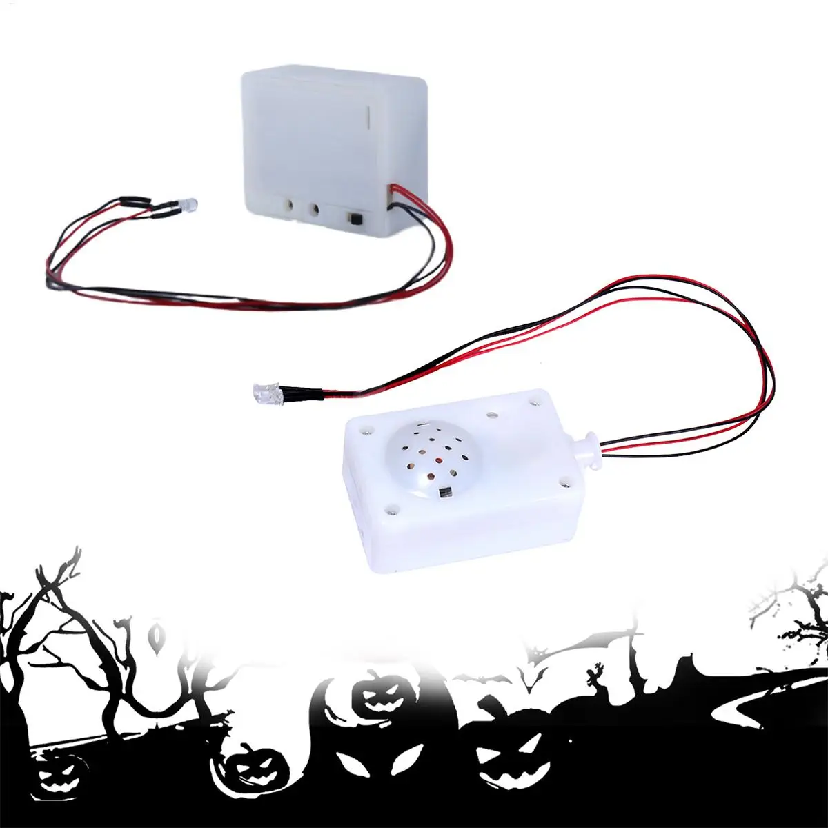 Sprachaktivierte Geist Screaming Requisiten mit LED-Licht Sound Sensor Halloween Party Scream Lautsprecher Horror Spukhaus Dekoration