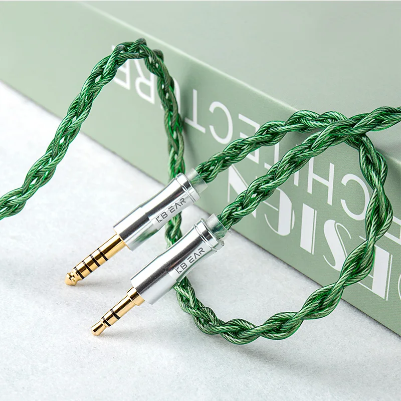 KBEAR Aegis Wire MH04 4 النوى كابل ترقية سماعة الرأس OFC HiFi عالي النقاء مطلي بالفضة