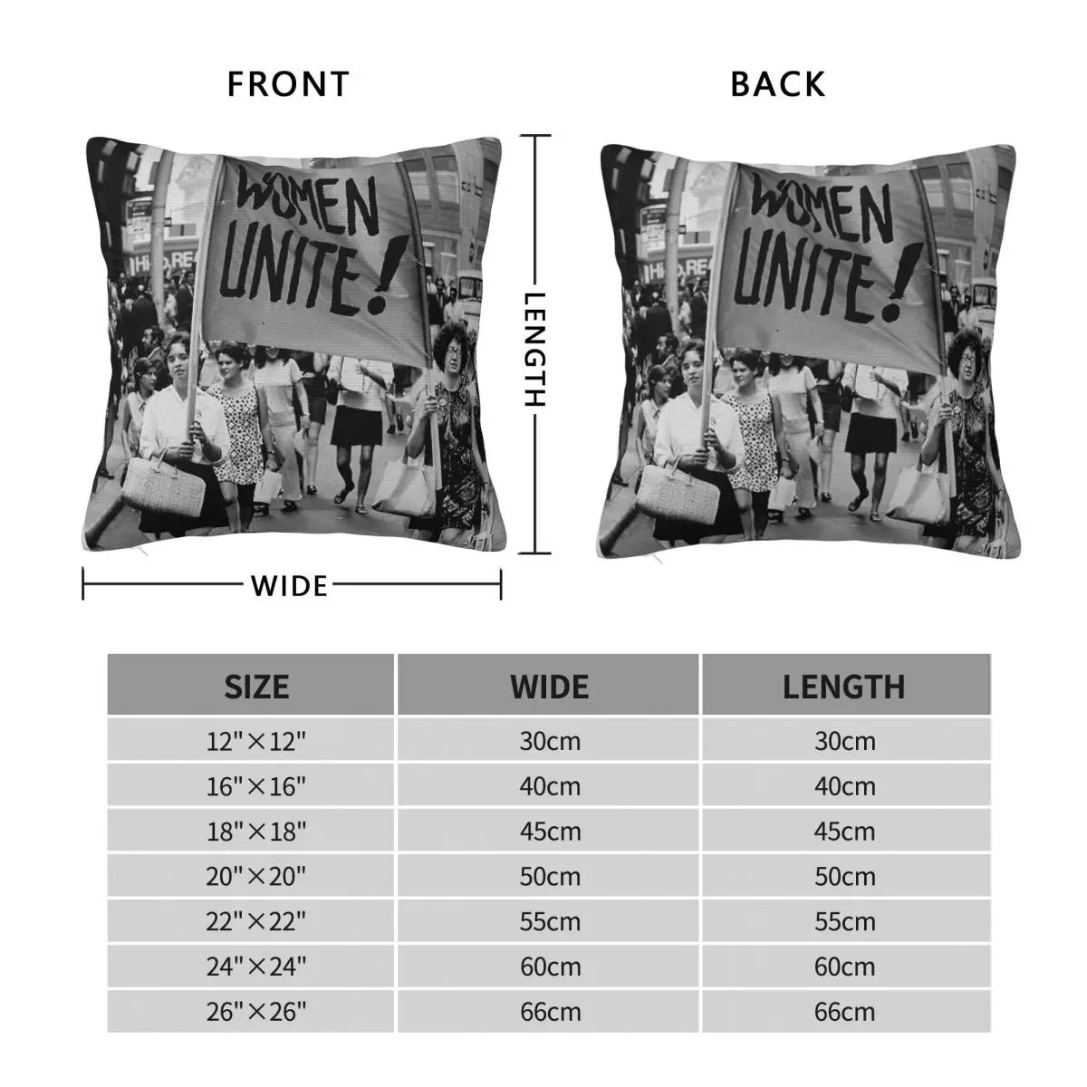 Womens Unite March Pillowcase Polyester Linen Velvet Printed Zip Decor Throw Pillow Case Sofa Cushion Cover Wholesale 18