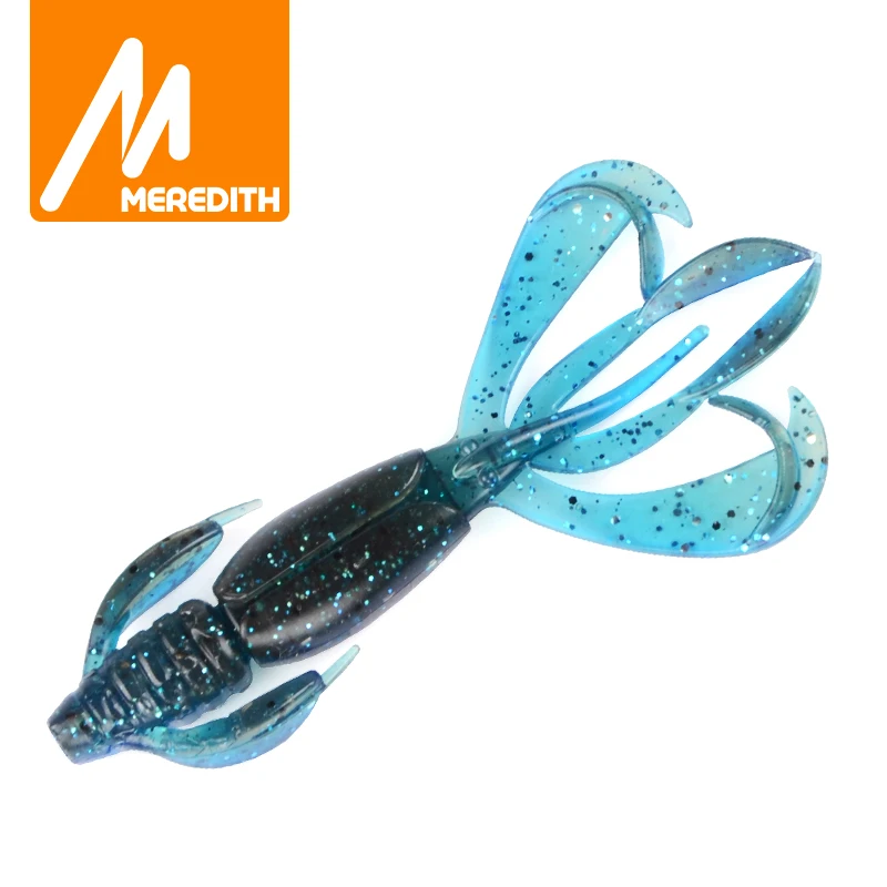 

MEREDITH Fishing Lures Crazy Flapper 70mm/3g 10pc/Lot Craws Soft Lures Fishing For Fishing Soft Bait Shrimp Bass Bait Peche Gear