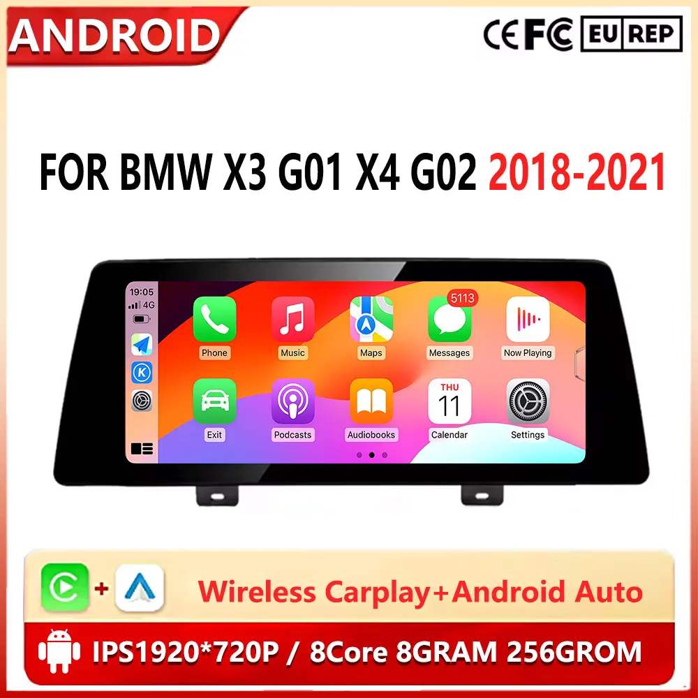 

Android 14 for BMW X3 G01 X4 G02 2018 - 2021 EVO System Car Radio Video Player Carplay DSP Stereo 12.3 inch Touch Screen 4G WiFi