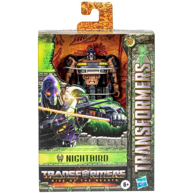 Hasbro Transformers Toys Movie 7 Deluxe Nightbird Rise of The Beasts Flex Changers Nightbird Action Figure Robot Toy Gift view 3