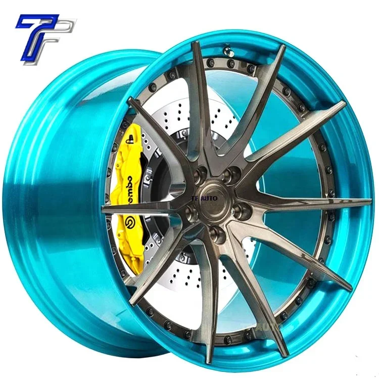 

Deep Dish Concave Chrome 5x98 Forged Car Alloy Wheels Polish 2 3 Split Pieces Rims For 2019 alfa Romeo 4c