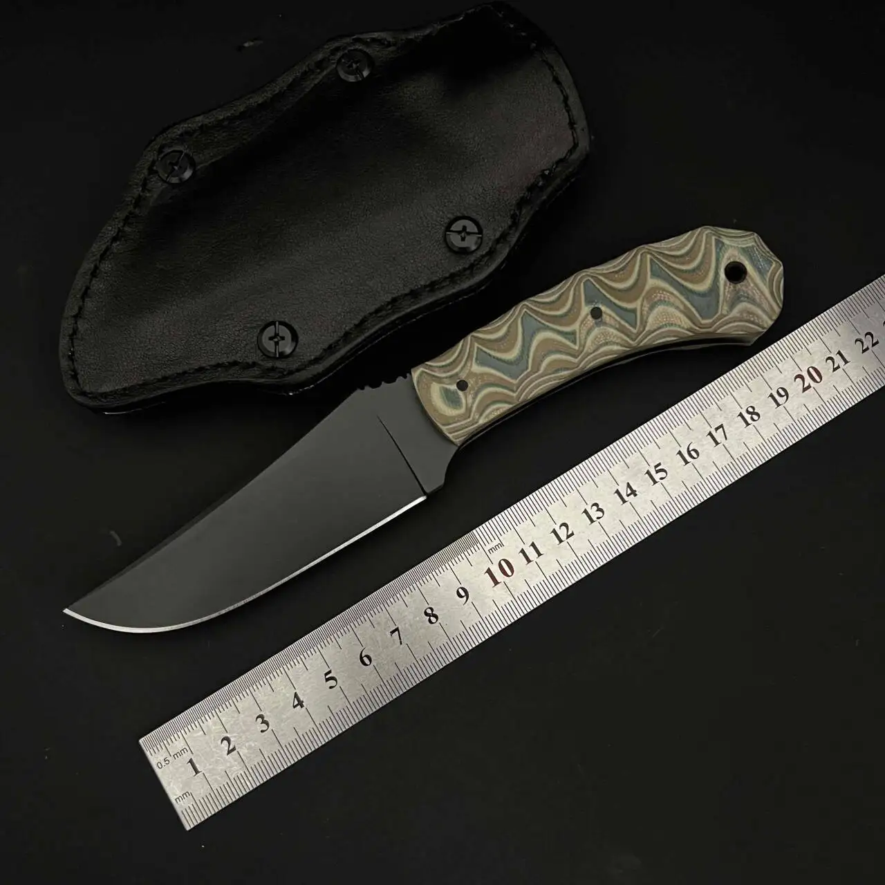 

LUOKESI Damascus Steel Mechanical Bearing Folding Knife Outdoor Camping Fishing Knife Outdoor Hunting Self Defense Tool