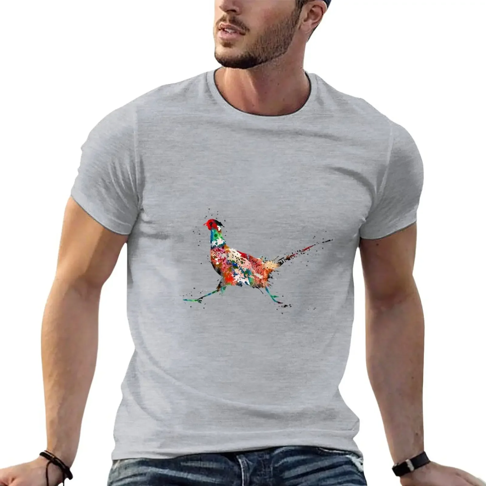 Pheasant T-Shirt oversized quick drying blanks mens white t shirts