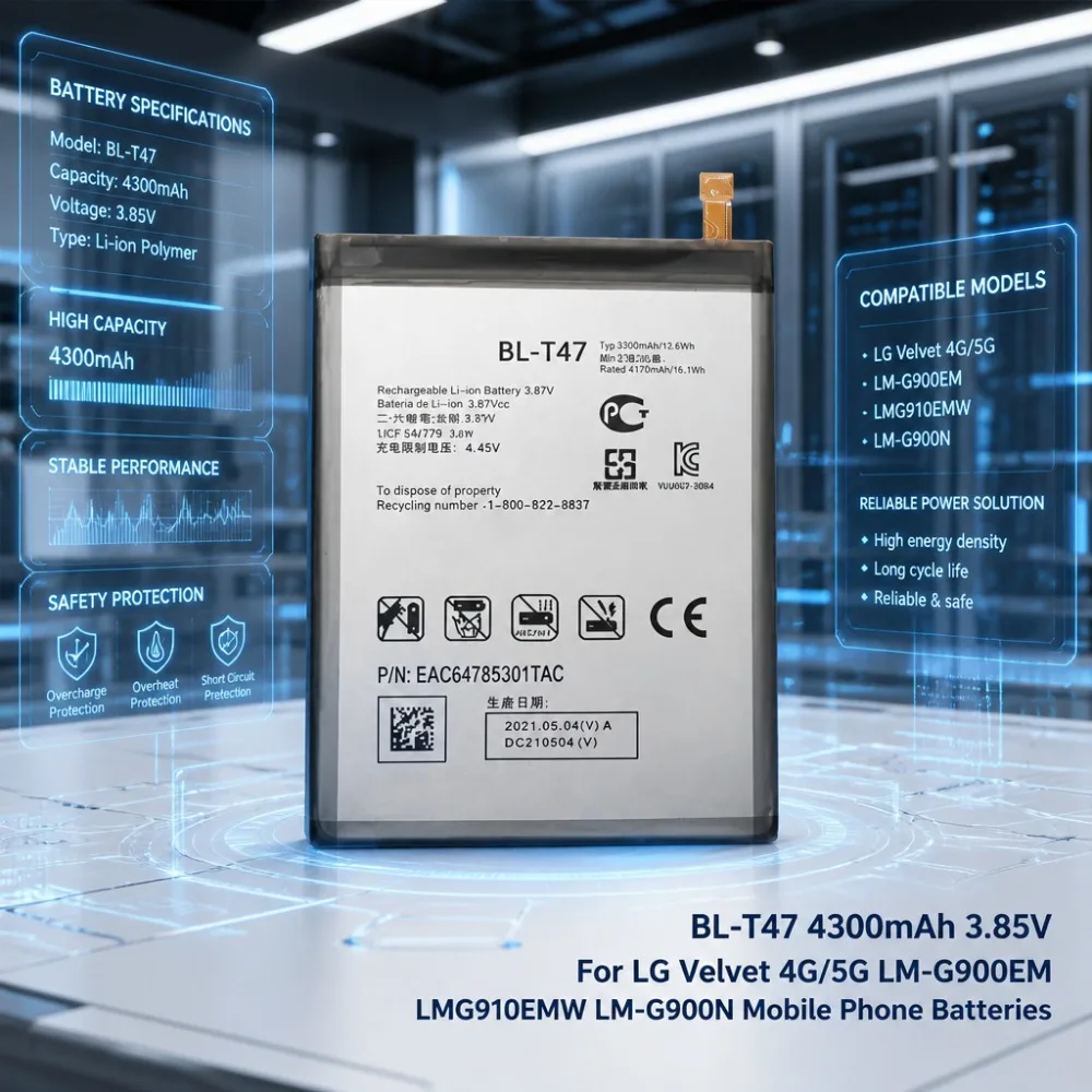 Fast Shipping BL-T47 4300mAh 3.85V Replacement Battery for LG Velvet 4G/5G LM-G900EM LMG910EMW LM-G900N Mobile Phone Batteries