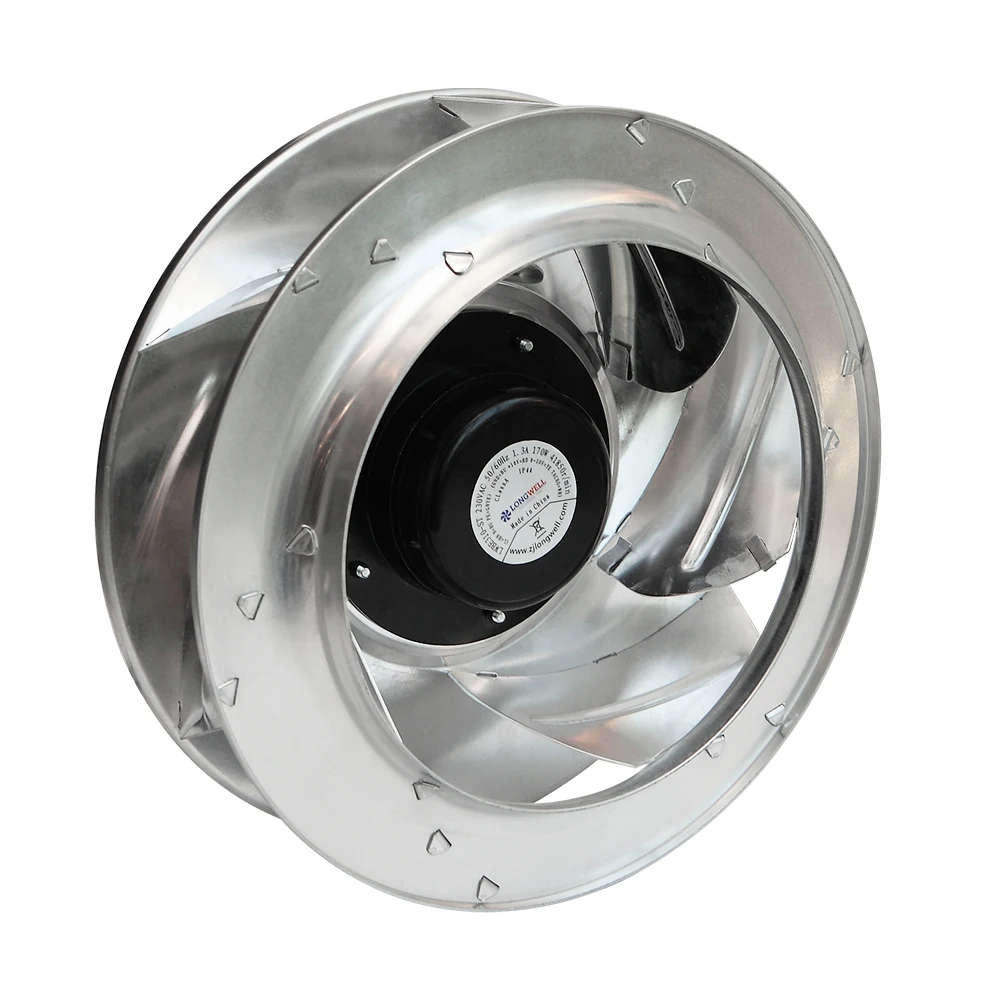 FANSEXPERT 250 مم محرك EC 115 فولت 230 فولت 400 فولت مروحة طرد مركزي منحنية للخلف