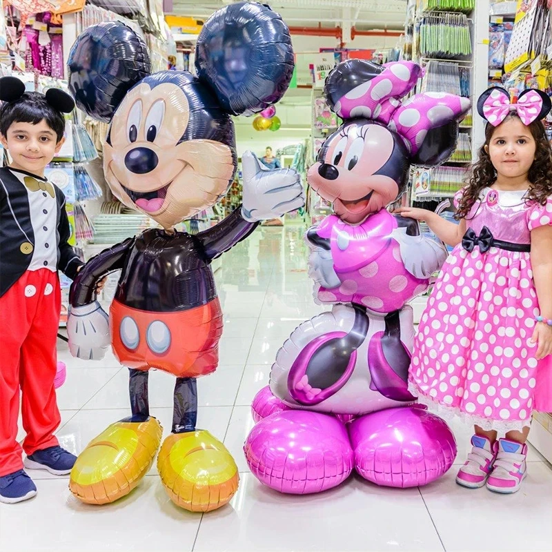 110x50cm Large Mickey Minnie Mouse Foil Balloons Birthday Party Decoration Baby Shower Kids Inflatable Toys Air Globos Gifts