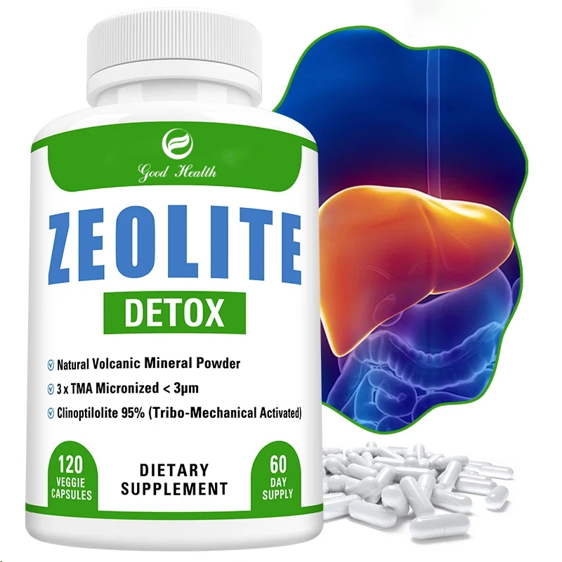 Zeolite Clinoptilolita, Mineral Natural, Apoya Rene, Desintoxicación, 30/60/120 Cápsulas