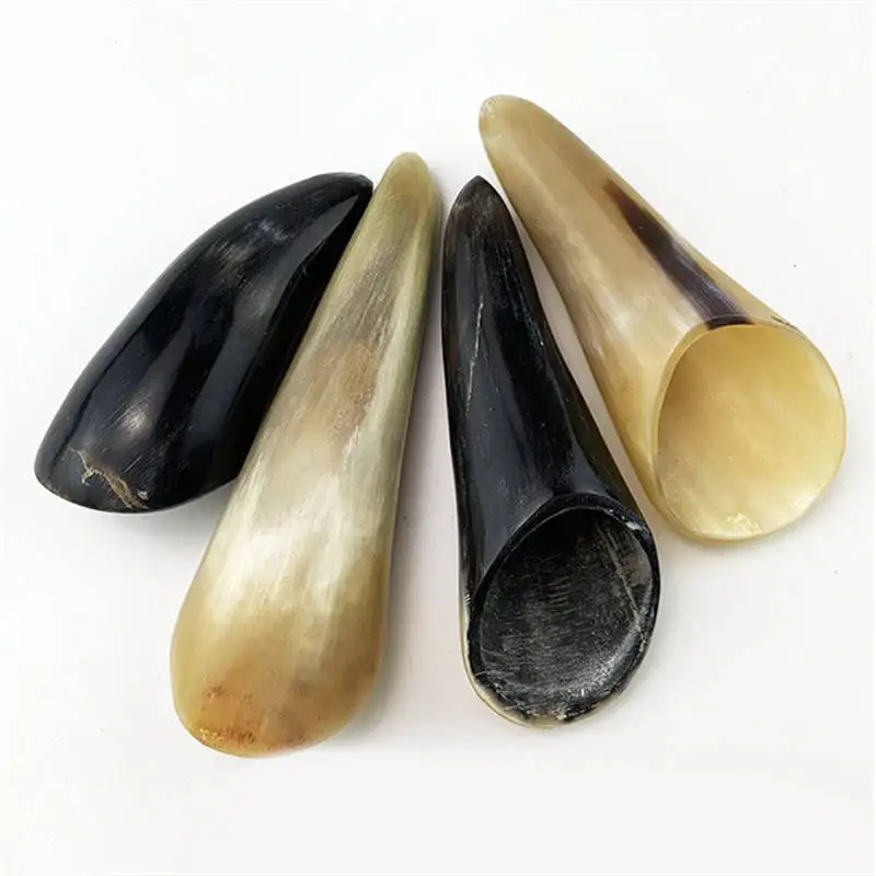 10PCS Natural Cattle Horn Gua Sha Treatment 10-13CM Chinese Medical Technique Therapeutic Healing Massage Tool L021