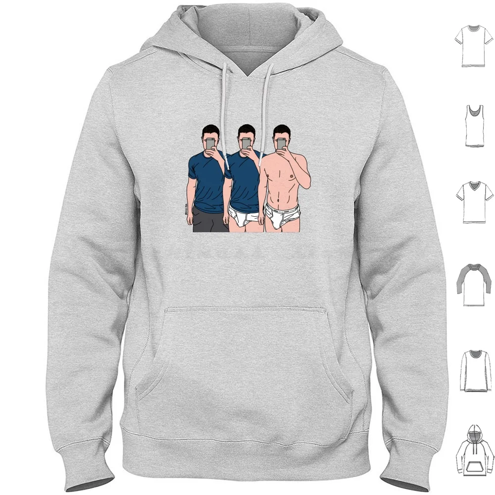 States Of Undress Hoodie Cotton Long Sleeve Pride Homoerotic Queer Men Humor Briefs Underwear Jockstrap Manly