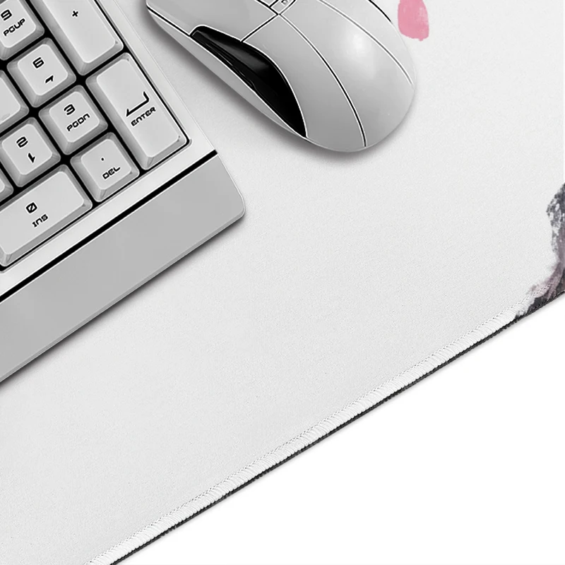 Mouse Pad Gaming Sakura Branch Ink Art printon demand Computer HD Mousepad XXL keyboard pad Non-Slip Computer Desktop Mouse Pad