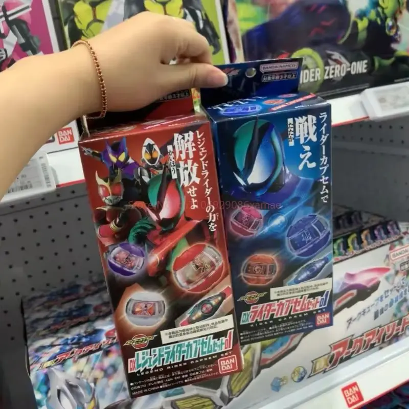 핫 오리지널 반다이 가면 라이더 Zeztz Dx 드림 캡슐 세트 액세서리 장식품 수집 가능한 모델 크리스마스 생일 선물
