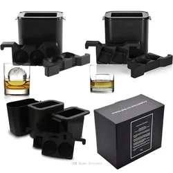 Clear Ice Ball Maker Silicone Cube whisky Tray sfera Crystal stampo rotondo trasparente da 2.35 pollici