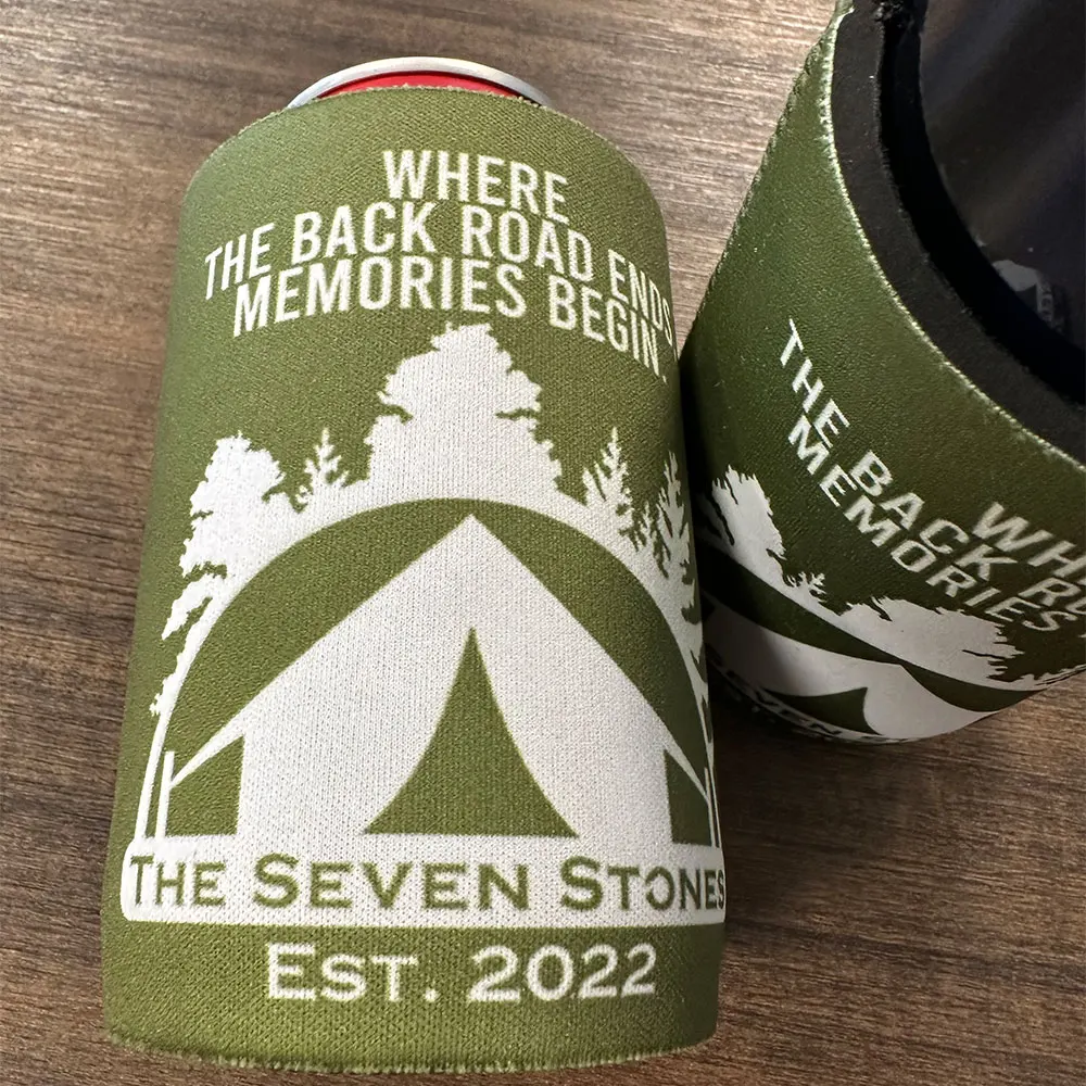 100 pcs Custom Print Your Logo Real Neoprene Stubby Holder Beer Bottle Holders Bag For Wine Food Cans Wedding  School Party