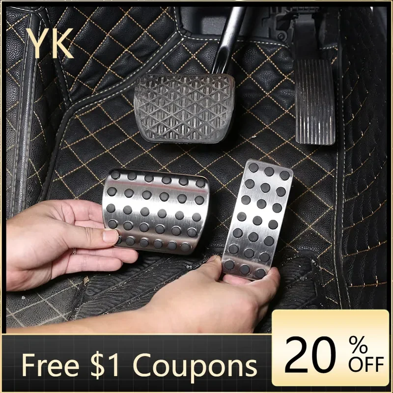 

For Mercedes Benz A B Class GLB W177 W247 X247 2019-2023 Stainless Steel Silver Car Gas Fuel Brake Pedal Trim Car Accessories
