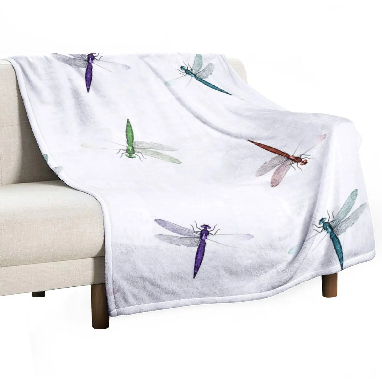 

Colourful Dragonfly Design Throw Blanket Sofa Bed Blankets