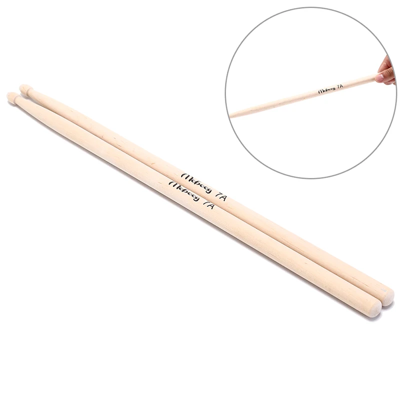 2pcs 7A Wood Drumsticks Stick For Beginner Lightweight Drum Sticks Musical Parts