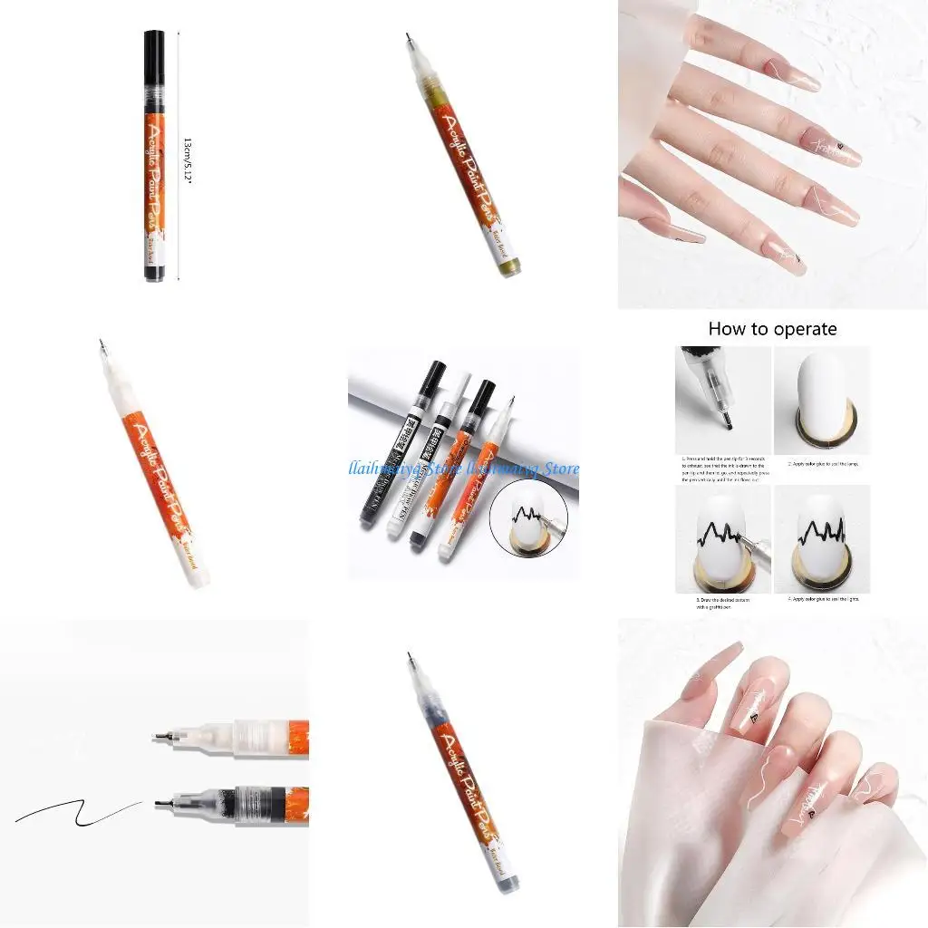 

573B Watercolor Marker Premium Plastic Paint Pen Fine Tip Pen Rock Painting Water Resistant Paint Craft Supply DIY Project