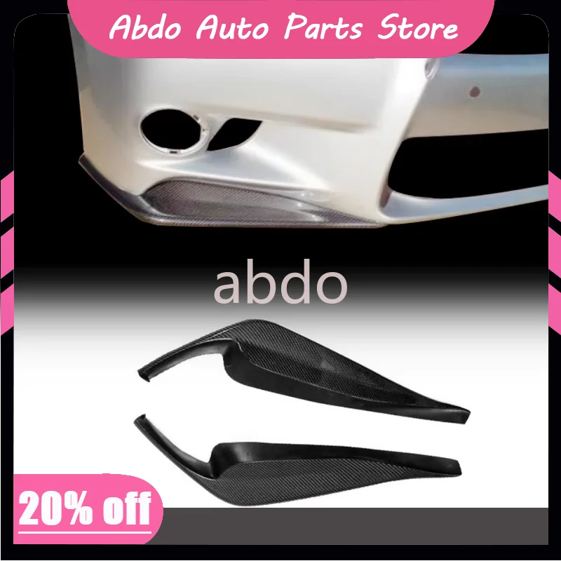 abdo JDM Style - Labio Delantero de Fibra de Carbono (2 piezas) para Lexus GS GS350 F-Sport 13-15 L10 L15 AWL10 L15, Cubierta Adicional para Parachoques de Fibra de Vidrio