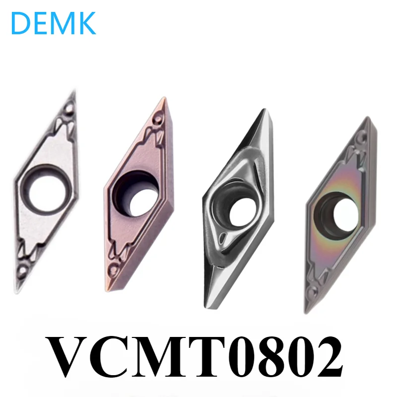 Carboneto de Tungstênio Inserir para Torno Mecânico Suporte Interno Vcmt Vcmt080202 Vcmt080204 hq Cnc Svjcr08 Svucr08 10 Pcs
