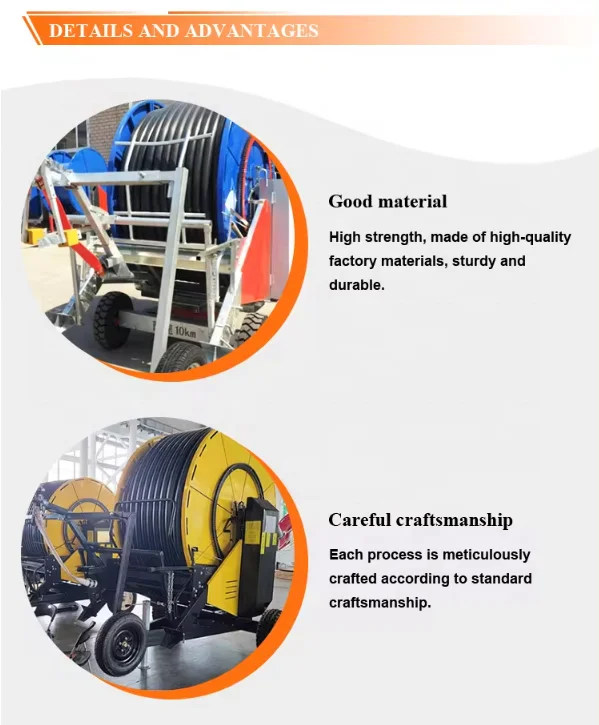 Automatic Irrigation System Farms Hose Reel Water Irrigation Agricultural Mobile Rain G un Sprinkler Watering Saving Machine
