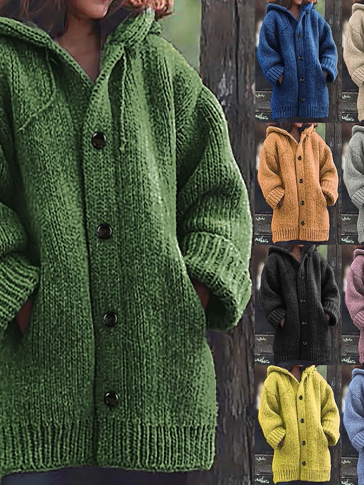 

Женский вязаный кардиган средней длины, приталенный, с длинными рукавами, повседневный, уличный стиль, влагоотводящий, с круглым вырезом...