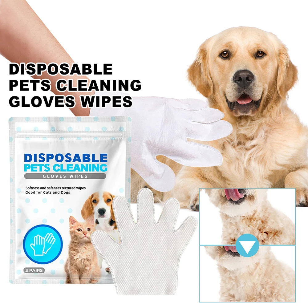 

No-bath Pet Cleaning Glove Odor-cleaning Disposable Cleaning Tool For Pet's Cleaning