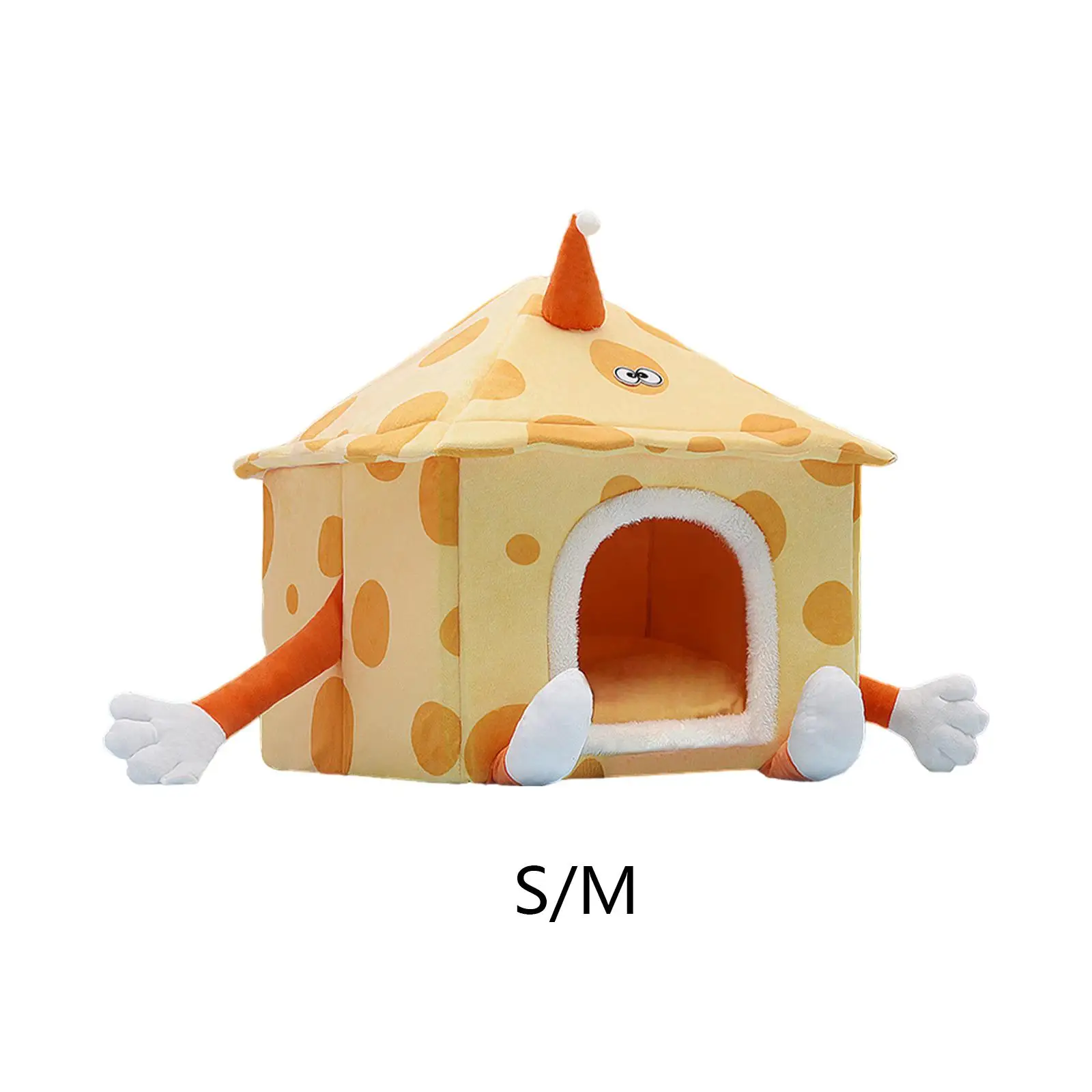 

Indoor Enclosed Warm Sleeping Nest Foldable Warm Pet Cave for Kitten Puppy