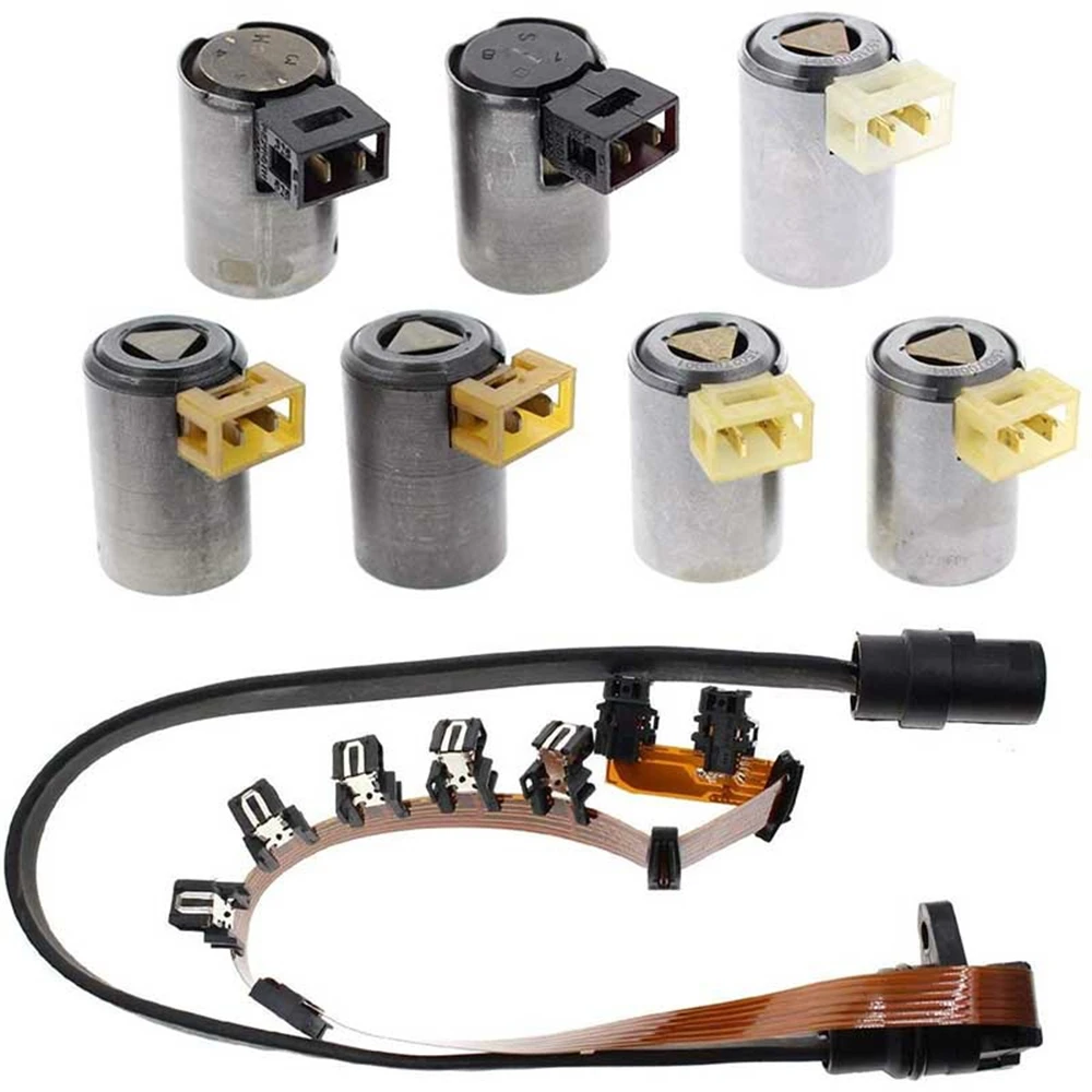 Original 01M Transmission Shift TCC EPC Solenoids Kit 095927333 095927331A 7PCS For VW Beetle Bora Golf Passat