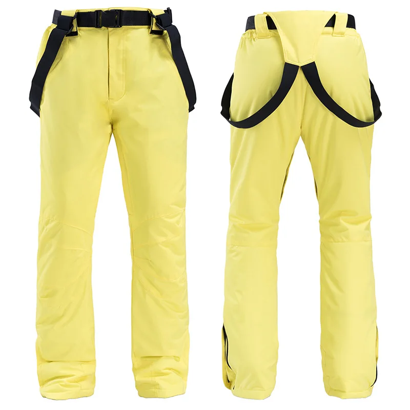 -30℃ Ski pants single board double board Strap pants for men and women Warm and thickened Waterproof and windproof