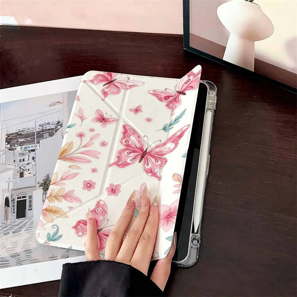 Viral Watercolor Butterflies For Samsung Galaxy Tab A8 A9 A11 S6 S7 S8 S9 S10 FE Plus Lite Protective With Pen Slot Tablet Case
