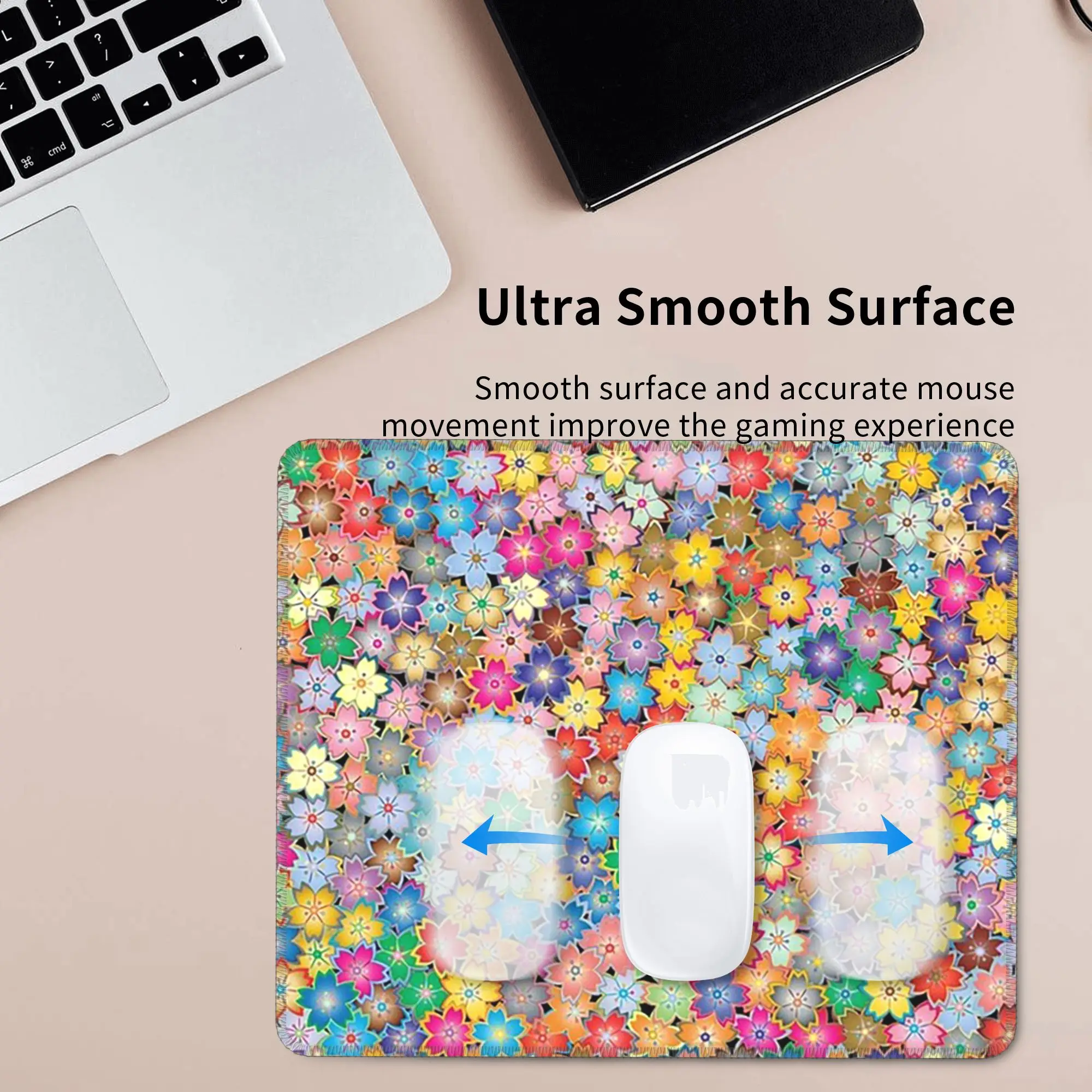 Spring Colour Flowers Pattern Mouse Pad Computer Keyboard Mouse Mat Gamer PC Laptop Desk Mat Office Accessories Table Mats