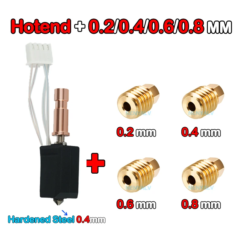 Für Anycubic Kobra S1 Hotend Keramik Neues Upgrade Hotend für Kobra S1 Combo Head S1C 3D-Drucker 24V 48W 200K Schnelle Erwärmung 300 ℃