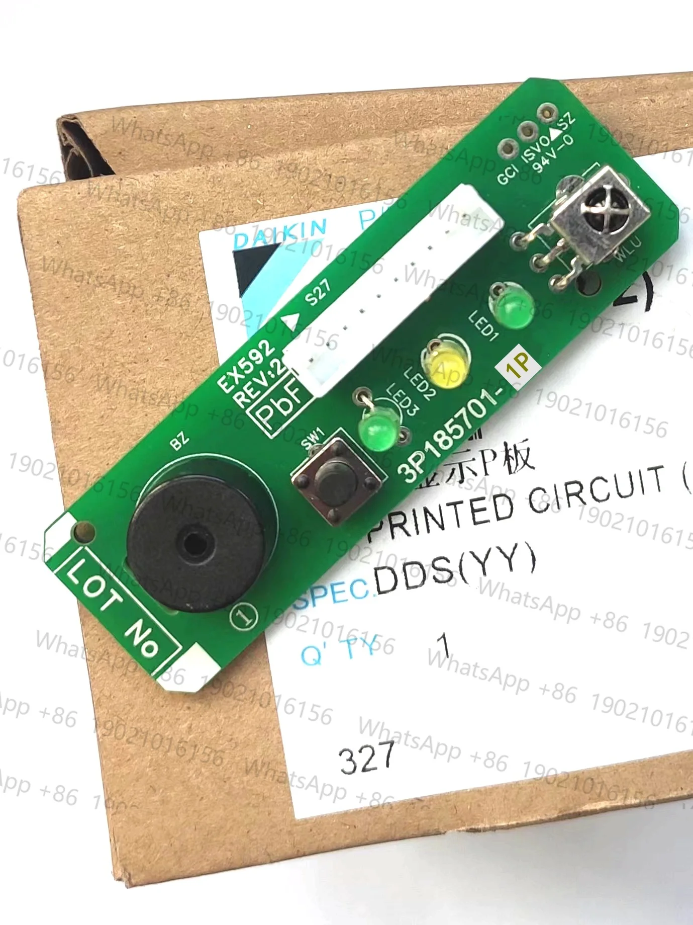 3P185701-1P for  air conditioning infrared remote control receiver board temperature sensor keypad P board buzzer