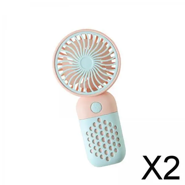 2xPortable Handheld Fan Personal Fan Quiet Mini Hand Held Fan for Home