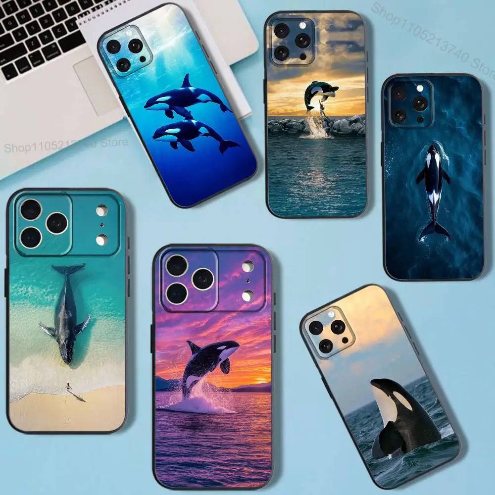 

Orca Killer W-WhaleS Phone Case For iPhone 11,15,16,14,13,17,12,Pro,SE4,Plus,E,Max,Air,Mini Black Cover