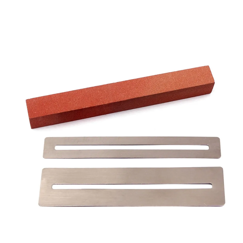 Guitar Fret Wire Polishing Beam Sanding Stone Brown Kit Includes Stainless Steel Fretboard Protector DIY Luthier Fret view 2