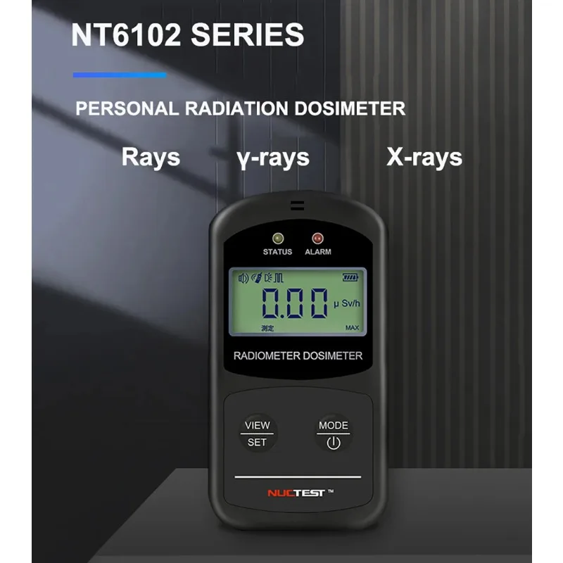 

NT6102 Geiger Counter Nuclear Radiation Detector X-ray Beta Gamma Detect Marble Radioactive Tester Personal Dosimeter