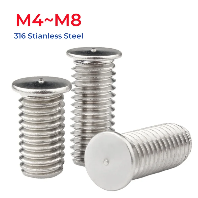 

M4 M5 M6 M8 316 Stianless Steel Spot Welding Screw Solder Point Bolt Weld Stud For Capacitor Discharge