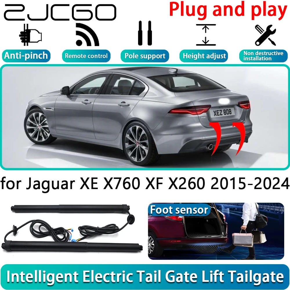 ZJCGO for Jaguar XE X760 XF X260 2015-2024 Electric Powered Tailgate Power Liftgate Automatic Tailgate System With Foot Sensor