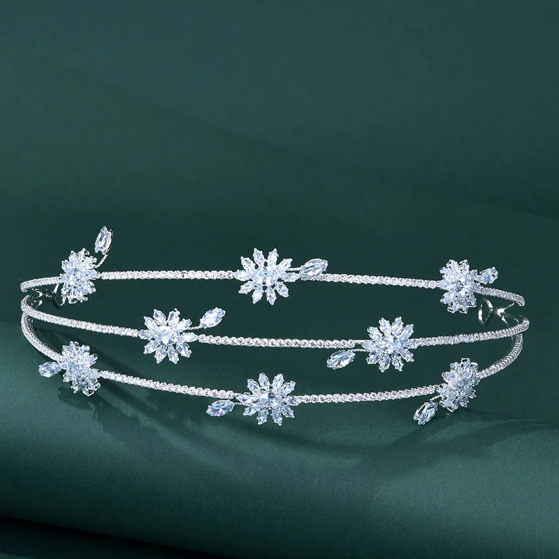 

Crystal Bridal Headband For Wedding Headdress Luxury Bride Tiaras For Women Hairband 15 Years Party Prom Hair Jewelry Headpiece