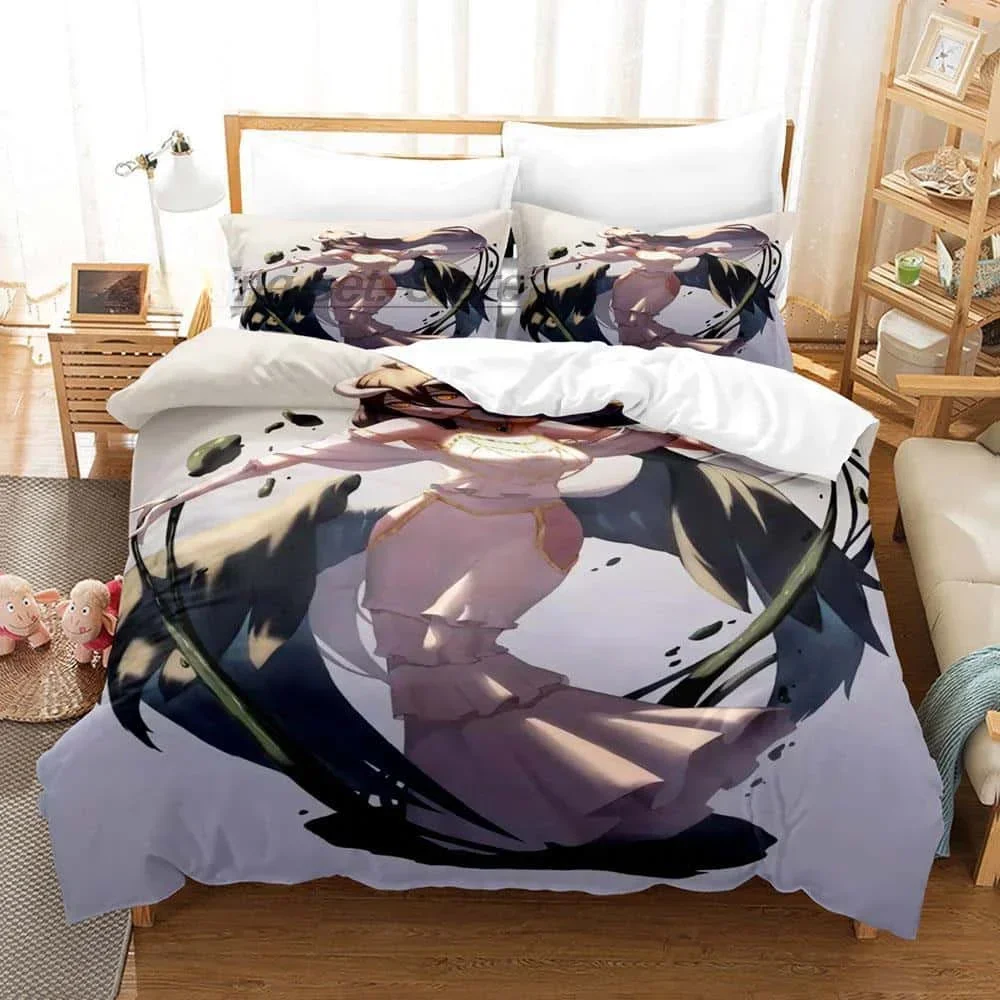 

Fashion OVERLORD Bedding Set Single Twin Full Queen King Size Bed Set Adult Kid Bedroom Duvet cover Sets 3D Print Skeleton Anime