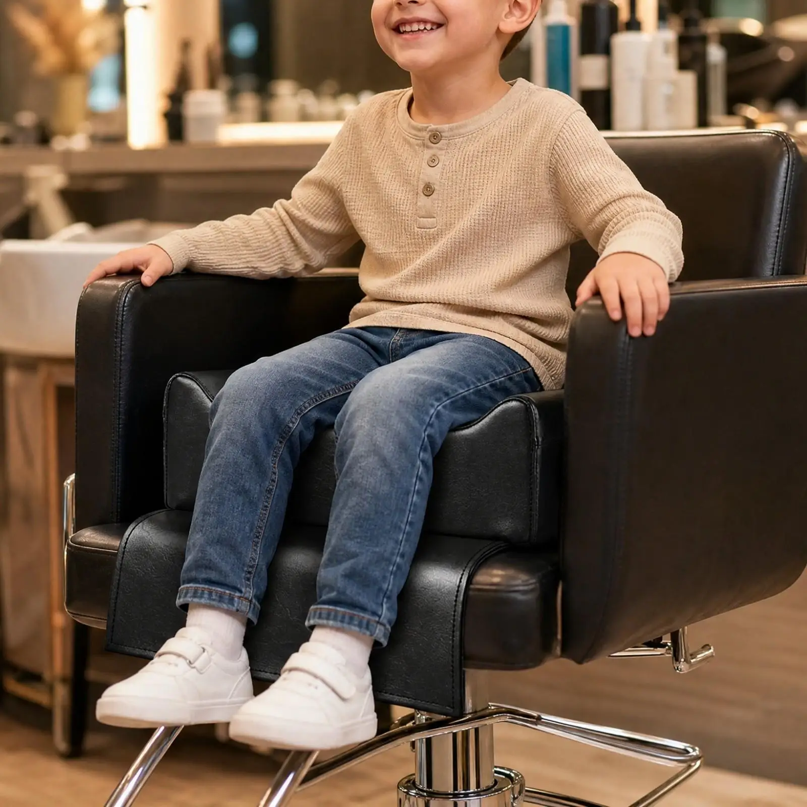 Salon Chair Booster Cushion for Children Comfortable Sponge Seat Pad for Professional Hair Stylist